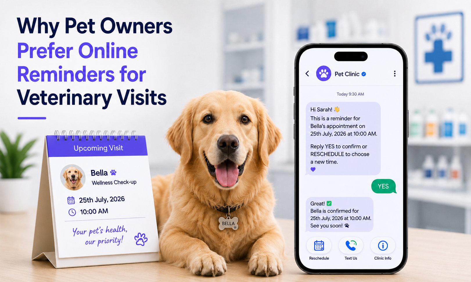 Why pet owners prefer online reminders for veterinary visits